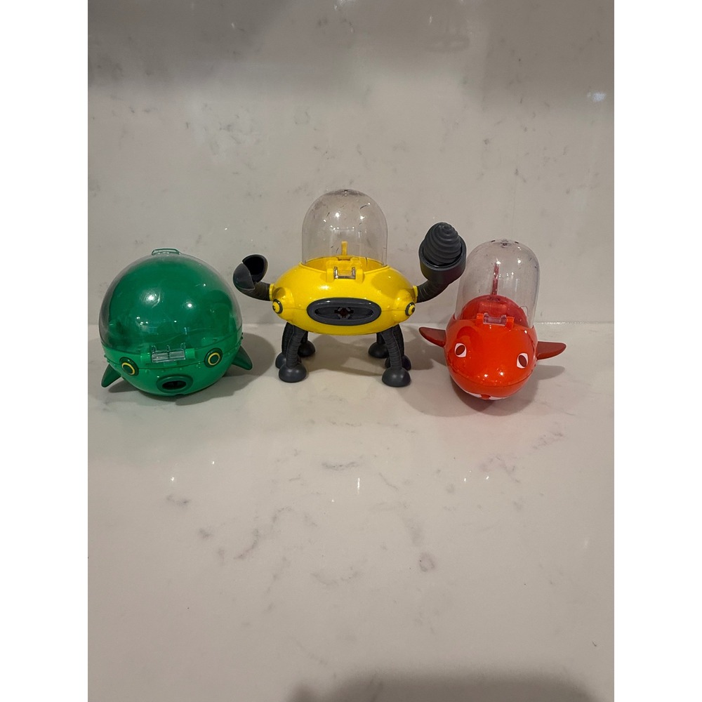Octonauts Gup-D Gup-E Gup-O Vehicle Lot Yellow Green Red Submarine Toys